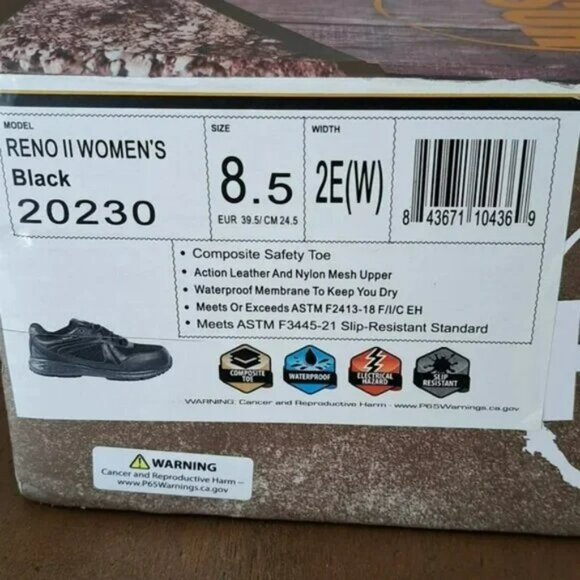 Hoss Reno II Black Athletic Composite Toe Shoe - Size: Women 8.5 Wide (2E) - Picture 10 of 10